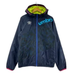 umbro アンブロ 中綿 フードジャケット sizeO/ネイビー系