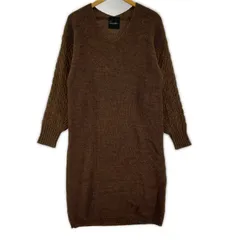 ROSSO ロッソ ケーブル編み　ニットワンピース size36/ブラウン