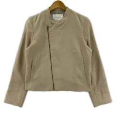 OPAQUE.CLIP  オペークドットクリップ スェード ジップアップジャケット size36/Ｓ/ベージュ