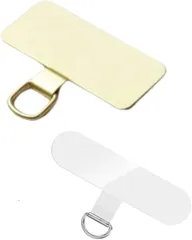 bellpear ストラップホルダー ステンレス マッドタイプでおしゃれ 金属 iphone スマホ スマホストラップ 極薄0.4mm ちぎれない (四角ゴールド)