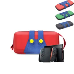 マリオ Switch 2 収納ケース 大容量 スイッチ収納バック 保護カバー 十枚収納可能 防塵防汚防水 耐衝撃 旅行用 (グリーン)