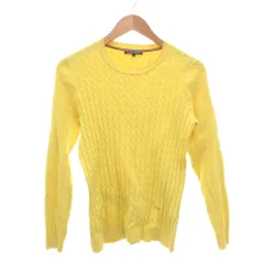 トミーヒルフィガー TOMMY HILFIGER ケーブルニット セーター M 長袖 黄 イエロー /AE ■GY53