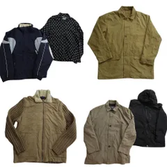 古着卸 まとめ売り ジャケット MIX 6枚セット (メンズ L ) 素材切替え ブルゾン スタンドカラー 中古 古着 ND2133