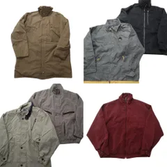 古着卸 まとめ売り ジャケット MIX 6枚セット (メンズ XL /50 ) スタンドカラー ブルゾン 比翼 バイカラー 中古 古着 ND2147