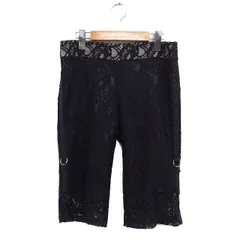 ネロ nero 総レース ハーフパンツ ロールアップ 38 ブラック 黒 /FT11