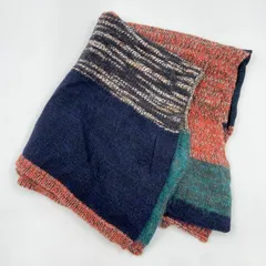 OG41 タグ付き iines イイネス マフラー マルチカラー マルチデザイン 総柄 ショール 大判 ブロック ラメ フリーサイズ