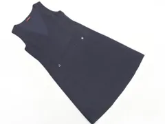 AMACA アマカ Vネック ワンピース ジャンパー スカート size38/紺 ■■ レディース