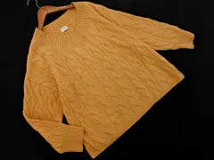 URBAN RESEARCH DOORS アーバンリサーチドアーズ Vネック ケーブル ニット セーター sizeOne/オレンジ ◇■ レディース