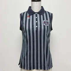 PEARLY GATES ノースリーブポロシャツ ストライプ レディース0