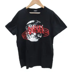 ディーゼル DIESEL Tシャツ カットソー 半袖 S 黒 ブラック グラフィックプリント ロゴ /SM17 ■GY61