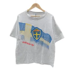 アディダスオリジナルス adidas originals 90年代 Tシャツ カットソー 半袖 スウェーデン代表 L グレー /SY26 ■GY61