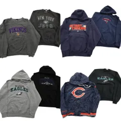 古着卸 まとめ売り プロチーム スウェット 8枚セット (メンズ L ) NFL MLB カウボーイズ バイキングス フーディー 中古 古着 ND1791