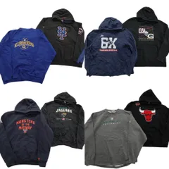 古着卸 まとめ売り プロチーム スウェット 8枚セット (メンズ XL ) プーマ リーボック MLB NFL NBA ブルズ ジャイアンツ 中古 古着 ND1786