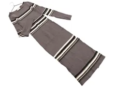 RESEXXY リゼクシー マルチボーダー リブ ニット ワンピース sizeM/グレー ◇■ レディース