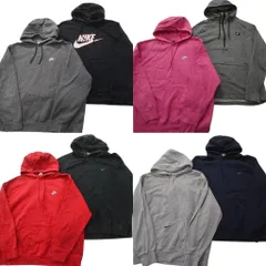 古着卸 まとめ売り ナイキ NIKE スウェット 8枚セット (メンズ 2XL ) ハーフジップ フーディー スウォッシュ 中古 古着 ND1874