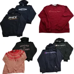 古着卸 まとめ売り チャンピオン Champion スウェット 7枚セット (メンズ M ) カレッジ風 フーディータイダイ柄 クルーネック 中古 ND1959