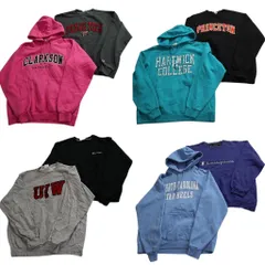 古着卸 まとめ売り チャンピオン Champion スウェット 8枚セット (メンズ L ) カレッジ チーム フーディー クルーネック 中古 古着 ND1957