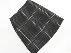 Rope Picnic ロペピクニック ウール混 チェック Aライン 台形 スカート size38/黒 ◇■ レディース