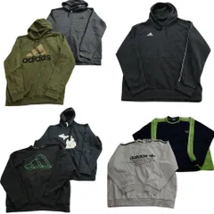 古着卸 まとめ売り アディダス adidas スウェット 7枚セット (メンズ XL ) スリーストライプス オリジナルス フーディー 中古 古着 ND1941