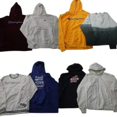 古着卸 まとめ売り チャンピオン Champion リバースウィーブ スウェット 8枚セット (メンズ XL ) ジップパーカー 中古 古着 ND2007