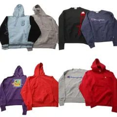 古着卸 まとめ売り チャンピオン Champion リバースウィーブ スウェット 8枚セット (メンズ M ) フーディー センターロゴ 中古 古着 ND2004