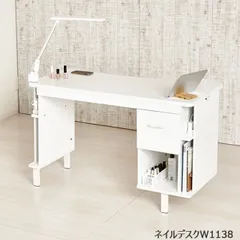 ネイルデスク ネイリスト専用 対面式 机 ホワイトデスク 3001