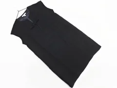 HUMAN WOMAN ヒューマンウーマン ウール混 ワンピース sizeM/紺 ◇■ レディース