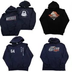 古着卸 まとめ売り カラー パーカー スウェット 5枚セット (メンズ S ) チームロゴ カレッジ風 フーディー 英文字 中古 古着 ND2042