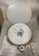 ※カバー破損 SwitchBot LEDシーリングライト 6畳 無段階 調光調色 リモコン付き W2612230--525492