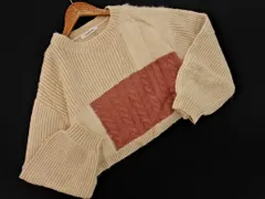 archives アルシーヴ ショート丈 ニット セーター sizeM/ベージュｘテラコッタ ◇■ レディース