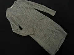 LOWRYS FARM ローリーズファーム ウール混 ケーブル編み ロング カーディガン sizeL/グレー ◇■ レディース