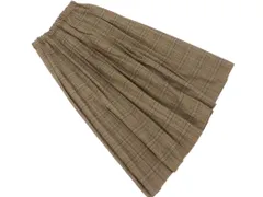 URBAN RESEARCH DOORS アーバンリサーチドアーズ チェック フレア スカート sizeONE/茶 ■■ レディース