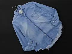 BAYFLOW ベイフロー ダメージ加工 デニム シャツ size2/青 ◇■ メンズ