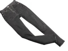 MOUSSY マウジー USED加工 スキニー デニムパンツ size23/黒 ■■ レディース