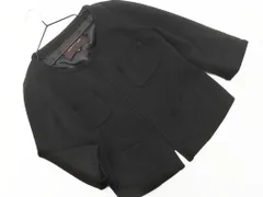 Jewel Changes ジュエルチェンジズ ユナイテッドアローズ 七分袖 パイピング ノーカラー ジャケット size36/黒 ◇■ レディース