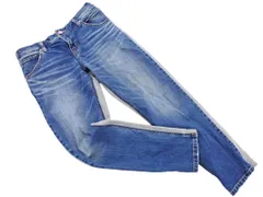 RODEO CROWNS ロデオクラウンズ USED加工 スウェット切替 デニムパンツ sizeM/紺 ■■ レディース