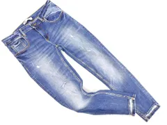 ZARA ザラ ダメージ加工 ストレッチ スキニー デニムパンツ size40/青 ■■ レディース