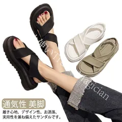 【新品未使用】サンダル レディース 厚底 歩きやすい スポーツサンダル 厚底サンダル 夏 韓国 通気性 美脚 涼しい 柔らかい スポサン 女の子 靴 シューズ 大きいサイズ 軽量 軽い 旅行 アウトドア 夏 夏サン CZH1224P1461