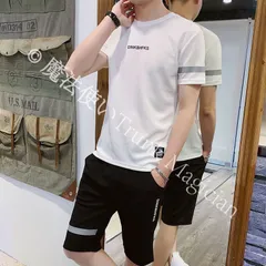 【送料無料】上下セット tシャツ メンズ 半袖 ハーフパンツ スポーツウェア セットアップ ランニング 夏 春 CZH1224P632