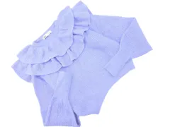 ZARA ザラ フリル ワイド幅 ニット セーター sizeM/青 ◇■ レディース