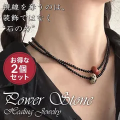 【お得な2本セット】天然石 チョーカー ネックレス 45cm パワーストーン レディース NEK メンズ ルチルクォーツ ゼブラストーン アクセサリー 7986642 【A】
