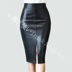 【新品未使用】レザースカート レディース puレザー スカート レザータイトスカート スリット ブラック かっこいい セクシー 女性らしい 母の日 プレゼント 実用的 膝丈 きれい CZH1224P522