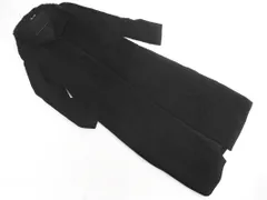 COMME CA DU MODE コム サ デ モード アンゴラ混 ロング コート sizeM/黒 ◇■ レディース