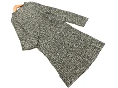 E Hyphen World gallery イーハイフンワールドギャラリー ニット ワンピース sizeF/黒ｘグレー ◇■ レディース