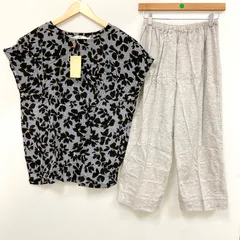 OG41 タグ付き Wacoal ワコール ルームウェア ナイトウエア 夏用 薄手 ブラック ギンガムチェック 花柄 グレー レディース Mサイズ