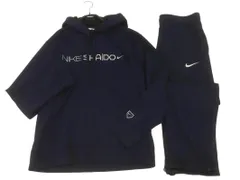 NIKE ナイキ THERMA FIT 裏起毛 プリント パーカー パンツ セットアップ sizeL/紺 ◇■ メンズ
