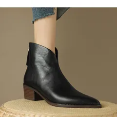 レディース ショートブーツ 本革 ストレッチ ウエスタンブーツ チェルシーブーツ 歩きやすい 疲れにくい おしゃれ ブーツ