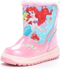 ★Disney(ディズニー)あったか！スノーブーツ★プリンセス　アリエルDN WC047Eピンク13.0センチ