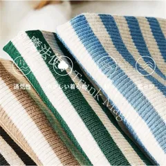 【新品未使用】カットソー インナー レディース 長袖 トップス ボーダー柄 ハイネック リブカットソー タートルネック カジュアル ゆったり 着痩せ 伸縮性 通勤 通学 秋冬 CZH1224P844