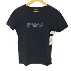 エンポリオアルマーニ EMPORIO ARMANI Y2K ラインストーン クルーネックTシャツ レディース import：M 